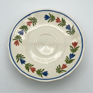 Vintage Floral Saucers Brittany By Longchamp Retired Discontinued Set Of 4 6.25”